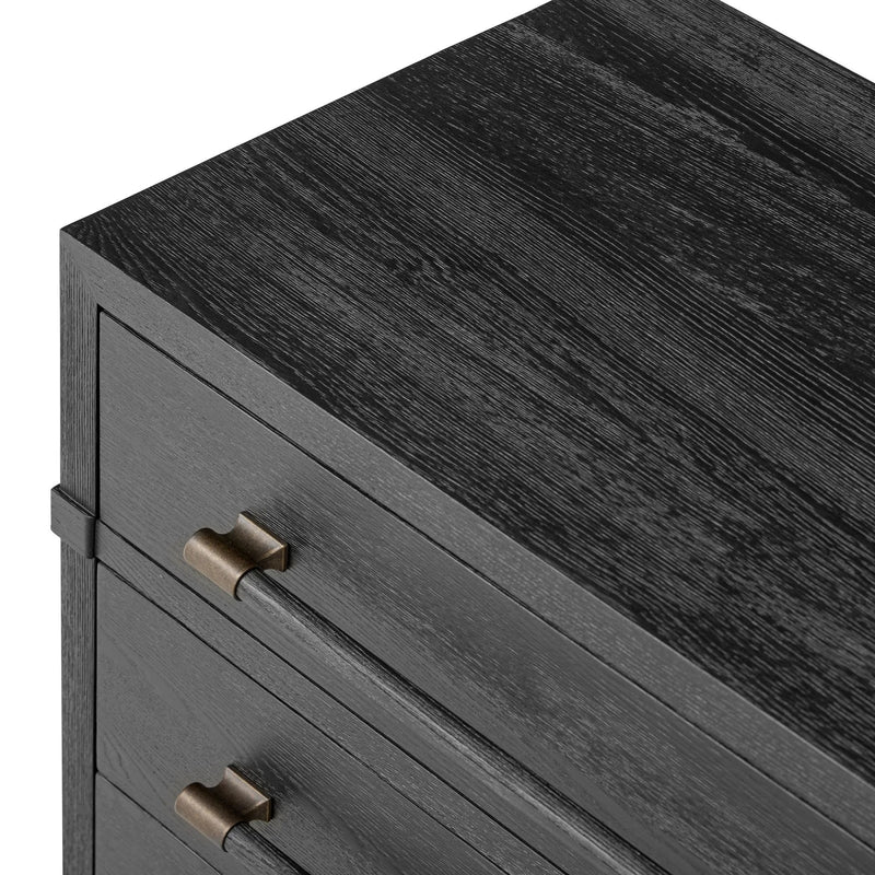Adolfo Modern Black Ash Nightstand | shipping 7/30/2025