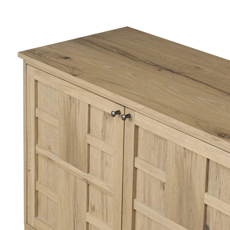 Alessio Aged Natural Oak Veneer Sideboard | shipping 5/27/2025