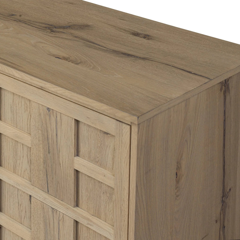 Alessio Aged Natural Oak Veneer Sideboard | shipping 5/27/2025