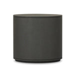 Amelia Dark Green Lacquered Linen Oval Nightstand | shipping 06/03/2025