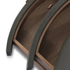 Amelia Dark Green Lacquered Linen Oval Nightstand | shipping 06/03/2025