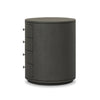 Amelia Dark Green Lacquered Linen Oval Nightstand | shipping 06/03/2025