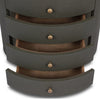 Amelia Dark Green Lacquered Linen Oval Nightstand | shipping 06/03/2025
