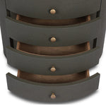 Amelia Dark Green Lacquered Linen Oval Nightstand | shipping 06/03/2025