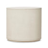 Amelia Ivory Painted Linen Oval Nightstand | shipping 7/18/2025