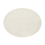 Amelia Ivory Painted Linen Oval Nightstand | shipping 7/18/2025