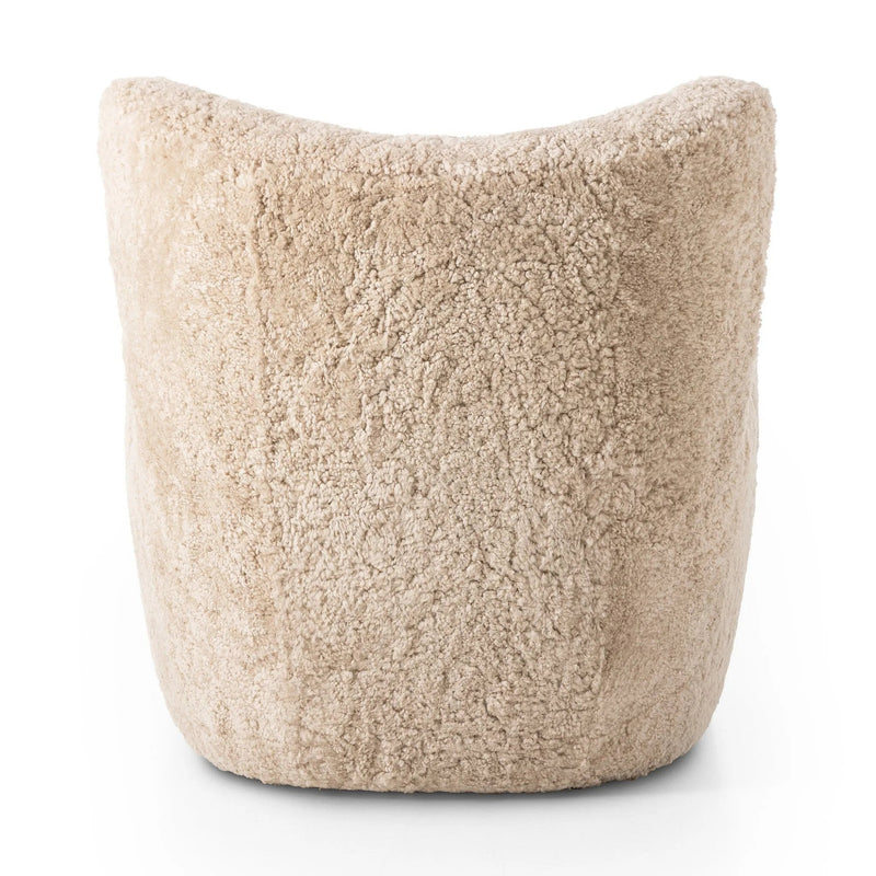 Amelie Beige Shearling Chair | shipping 11/20/2025