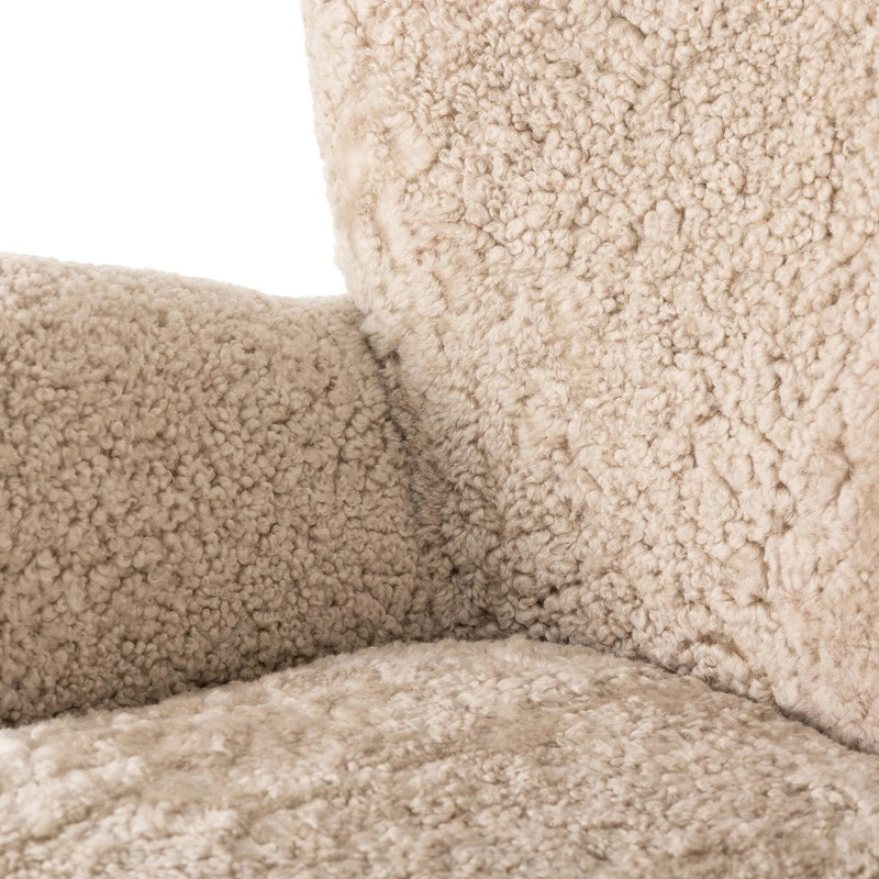 Amelie Beige Shearling Chair | shipping 11/20/2025
