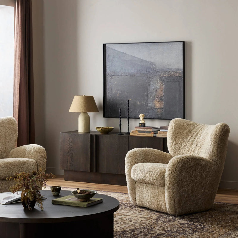 Amelie Beige Shearling Chair | shipping 11/20/2025