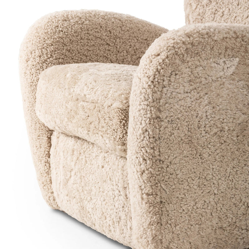 Amelie Beige Shearling Chair | shipping 11/20/2025