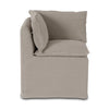 Andre Slipcovered Linen Dining Banquette Corner | ready to ship!