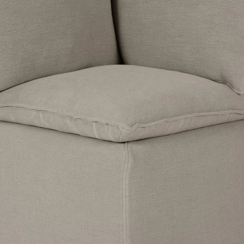 Andre Slipcovered Linen Dining Banquette Corner | ready to ship!