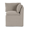 Andre Slipcovered Linen Dining Banquette Corner | ready to ship!