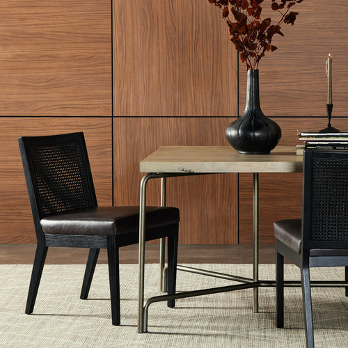 Antonia Black Armless Dining Chair | ready to ship!