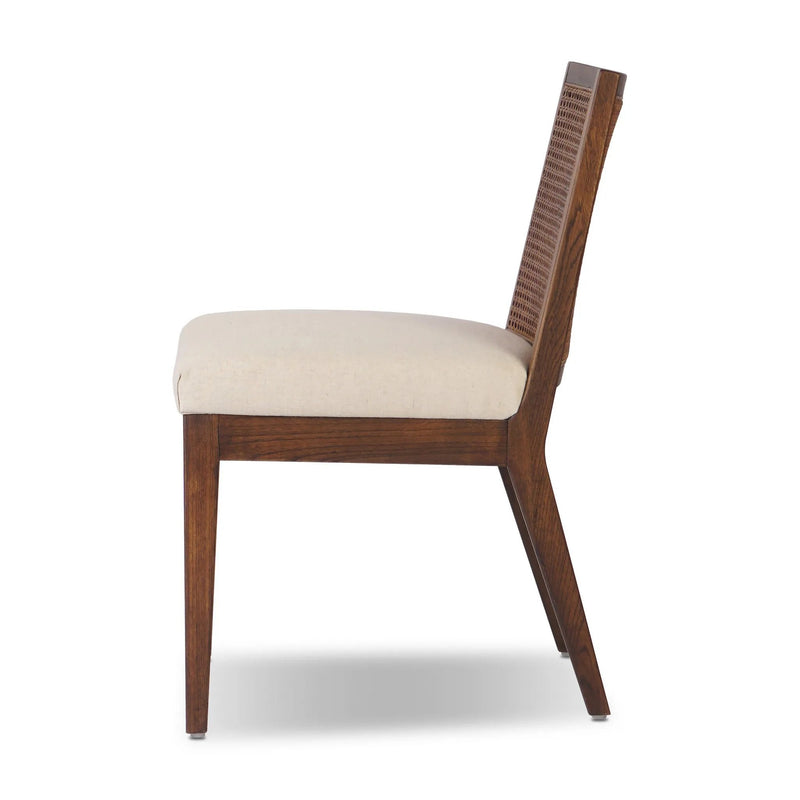 Antonia Savile Flax Cane Armless Dining Chair | shipping 08/25/2025