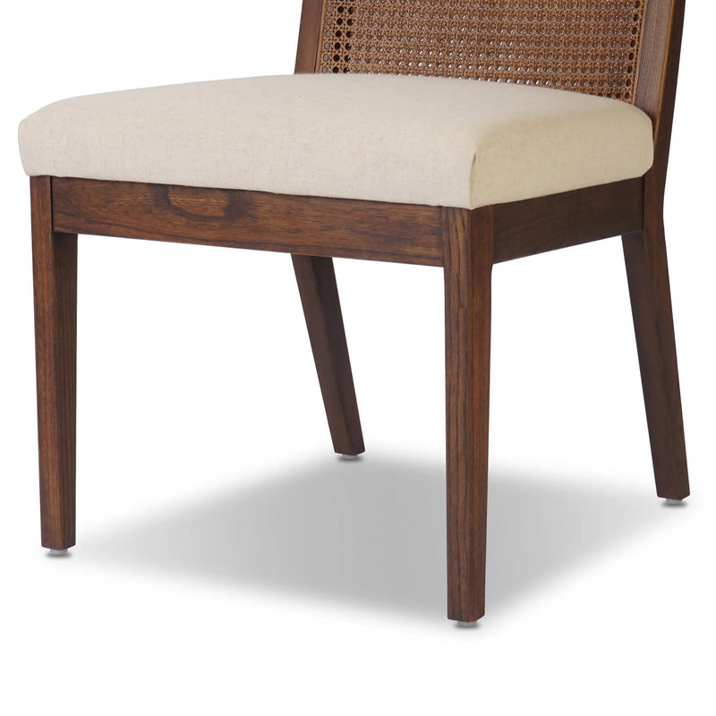 Antonia Savile Flax Cane Armless Dining Chair | shipping 08/25/2025