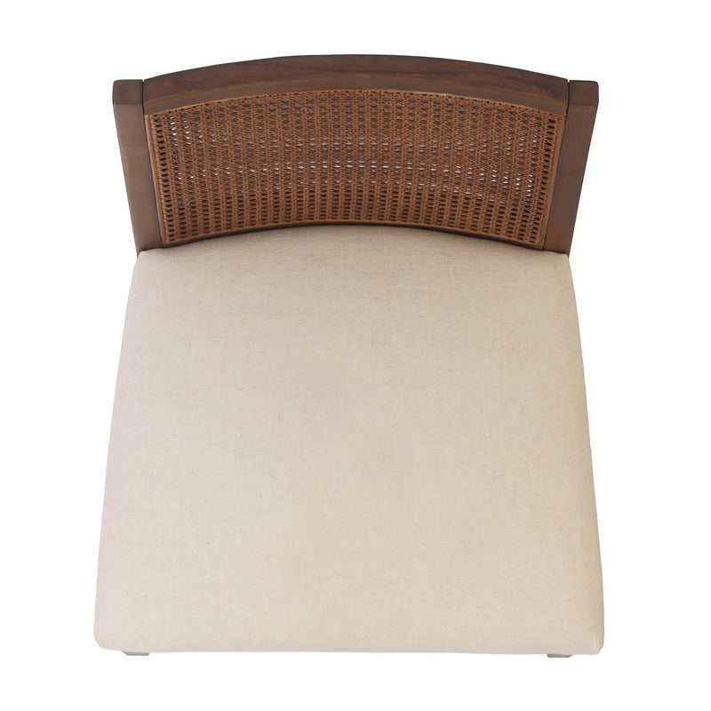 Antonia Savile Flax Cane Armless Dining Chair | shipping 08/25/2025