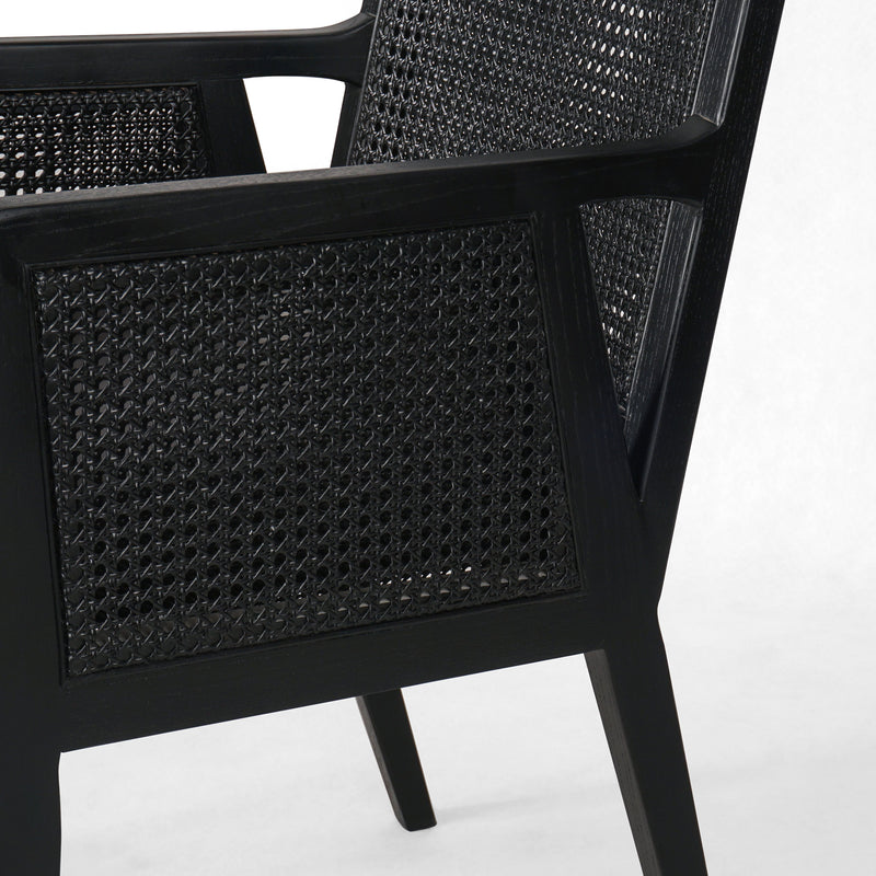 Antonia Sonoma Black Dining Arm Chair | ready to ship!