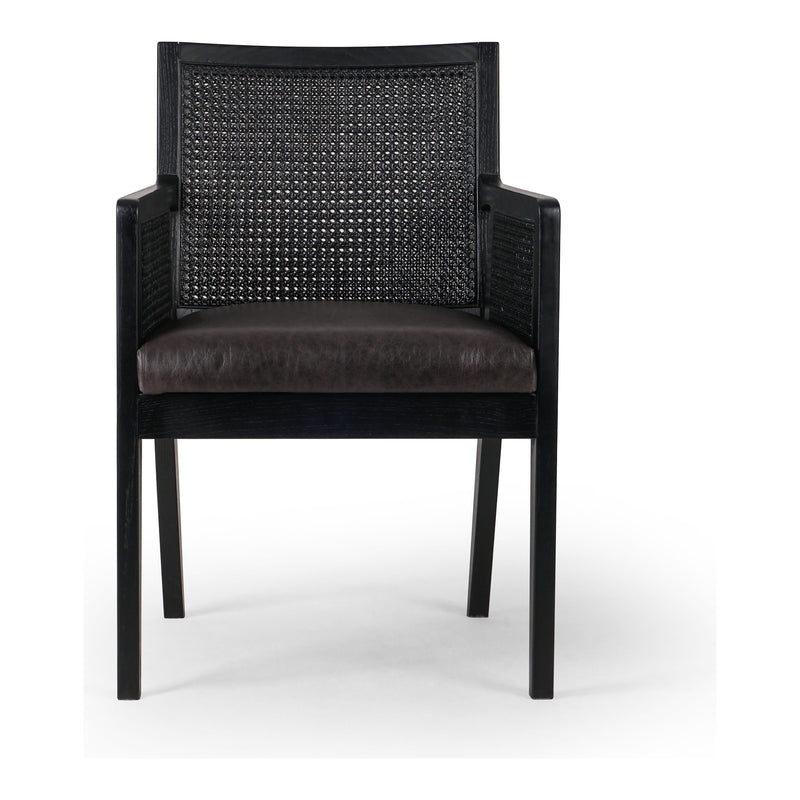 Antonia Sonoma Black Dining Arm Chair | ready to ship!