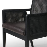 Antonia Sonoma Black Dining Arm Chair | ready to ship!