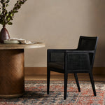 Antonia Sonoma Black Dining Arm Chair | ready to ship!