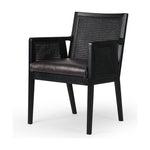Antonia Sonoma Black Dining Arm Chair | ready to ship!