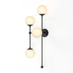 Armstrong Black Gunmetal Opal Matte Glass 4 L Sconce | ready to ship!