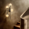 Armstrong Black Gunmetal Opal Matte Glass 4 L Sconce | ready to ship!