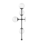 Armstrong Black Gunmetal Opal Matte Glass 4 L Sconce | ready to ship!