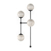 Armstrong Black Gunmetal Marbled Matte Glass 4 L Sconce | ready to ship!