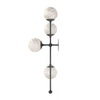 Armstrong Black Gunmetal Marbled Matte Glass 4 L Sconce | ready to ship!
