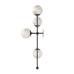 Armstrong Black Gunmetal Marbled Matte Glass 4 L Sconce | ready to ship!