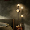 Armstrong Black Gunmetal Marbled Matte Glass 4 R Sconce | ready to ship!