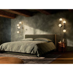 Armstrong Black Gunmetal Opal Matte Glass 4 R Sconce | ready to ship!
