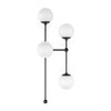 Armstrong Black Gunmetal Opal Matte Glass 4 R Sconce | ready to ship!