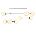 Armstrong Black Gunmetal Opal Matte Glass Linear Chandelier | ready to ship!