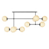 Armstrong Black Gunmetal Marbled Matte Glass Linear Chandelier | ready to ship!