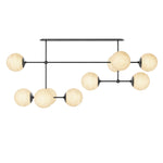 Armstrong Black Gunmetal Marbled Matte Glass Linear Chandelier | ready to ship!