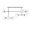 Armstrong Black Gunmetal Opal Matte Glass Linear Chandelier | ready to ship!