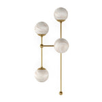 Armstrong Burnished Brass Marbled Matte Glass 4 L Sconce | ready to ship!