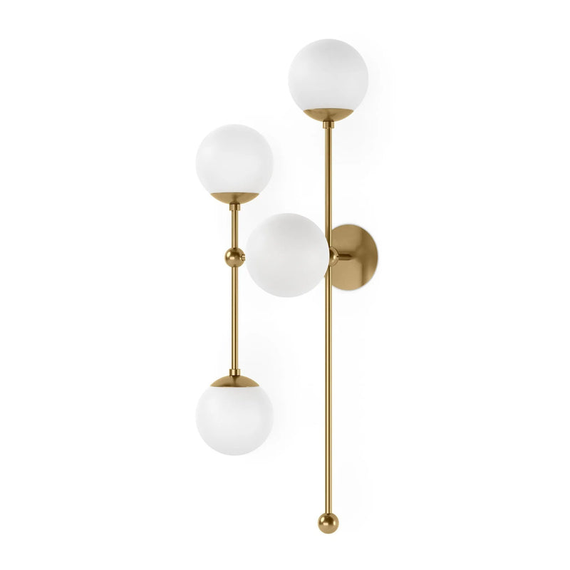 Armstrong Burnished Brass Opal Matte Glass 4 L Sconce | ready to ship!