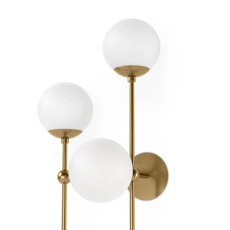 Armstrong Burnished Brass Opal Matte Glass 4 L Sconce | ready to ship!