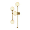 Armstrong Burnished Brass Marbled Matte Glass 4 L Sconce | ready to ship!