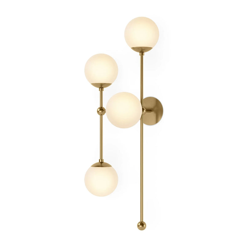 Armstrong Burnished Brass Opal Matte Glass 4 L Sconce | ready to ship!