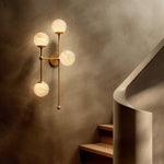 Armstrong Burnished Brass Marbled Matte Glass 4 L Sconce | ready to ship!