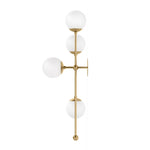 Armstrong Burnished Brass Opal Matte Glass 4 L Sconce | ready to ship!