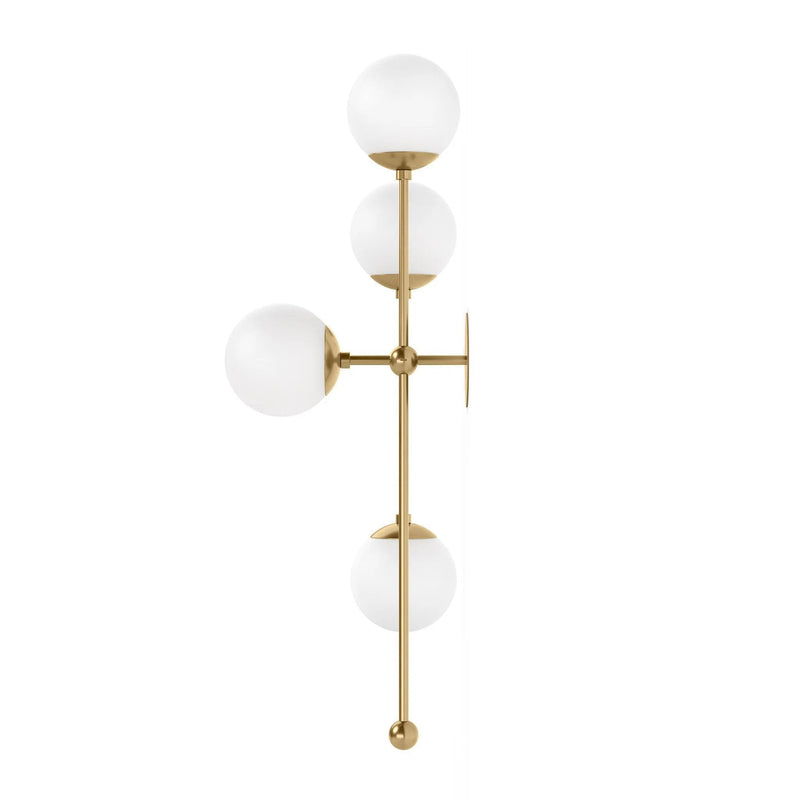 Armstrong Burnished Brass Opal Matte Glass 4 L Sconce | ready to ship!