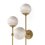 Armstrong Burnished Brass Marbled Matte Glass 4 L Sconce | ready to ship!
