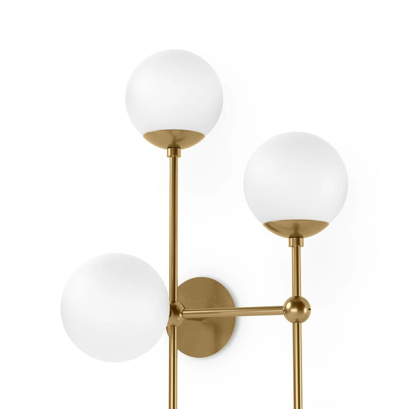 Armstrong Burnished Brass Opal Matte Glass 4 R Sconce | ready to ship!