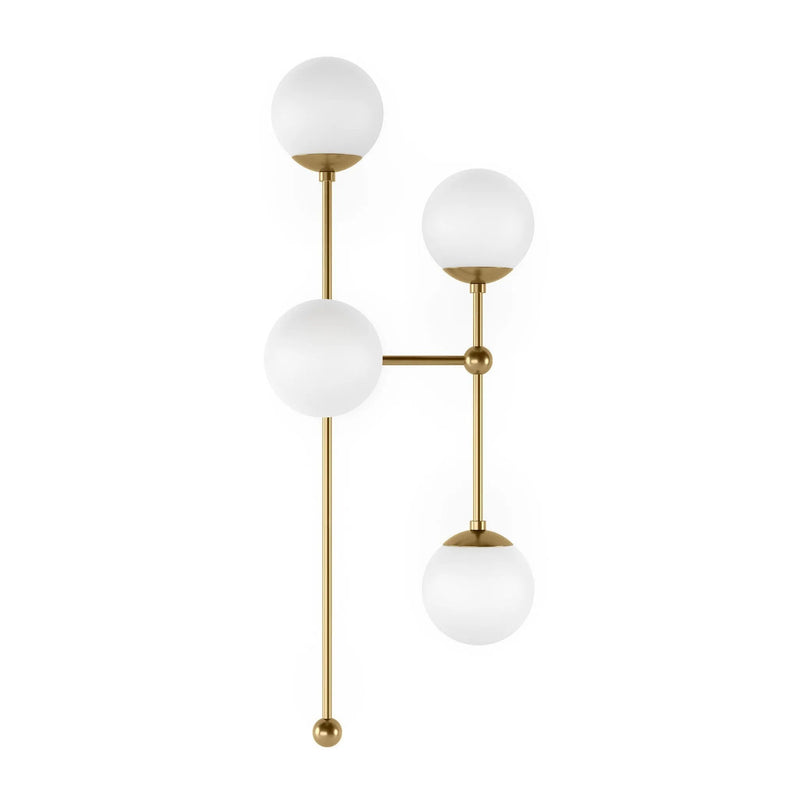Armstrong Burnished Brass Opal Matte Glass 4 R Sconce | ready to ship!